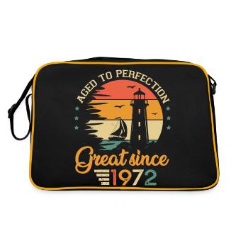 51 years old boat great since 1972 anniversary - Retro Bag - black/gold - Back