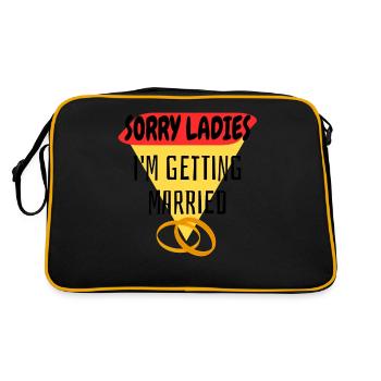 I'M GETTING MARRIED - Retro Tasche - Schwarz/Gold - Hinten