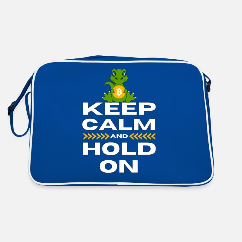 Keep Calm and Hold On Bitcoin Retro Bag