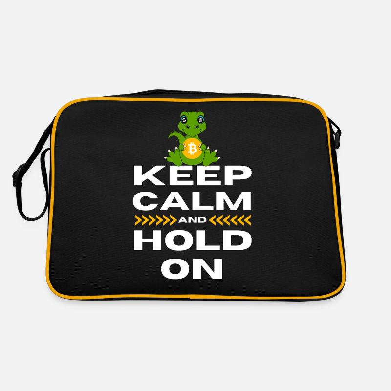 Keep Calm and Hold On Bitcoin Retro Bag