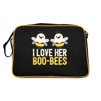 I love them Boo Bees Funny Halloween Breasts - Retro Bag - black/gold - Back