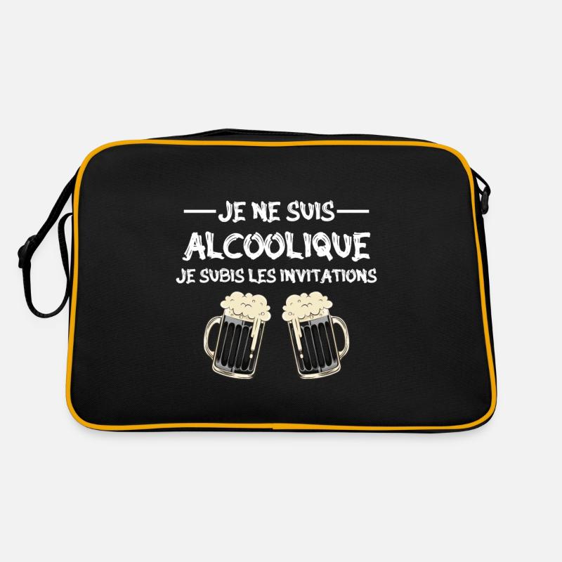 je ne suis pas alcoolique je subis les invitations Sac Retro
