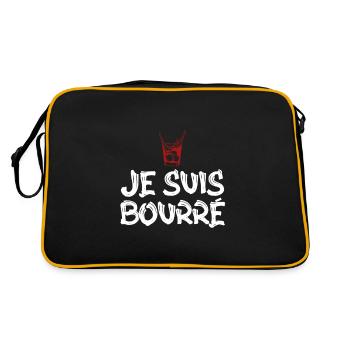 surprise je suis bourré - Sac Retro - noir/or - Dos