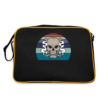 Fumer Skeleton Joint Funny Grass Weed Cannabis - Sac Retro - noir/or - Dos