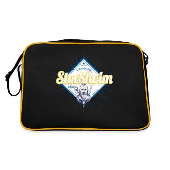 Stockholm Capitale Suède Viking Retro - Sac Retro - noir/or - Dos