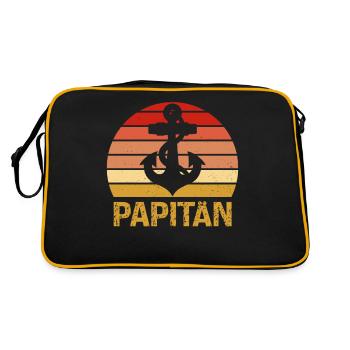 Herren Papitän Papa und Kapitän Lustiges Vintage - Sac Retro - noir/or - Dos