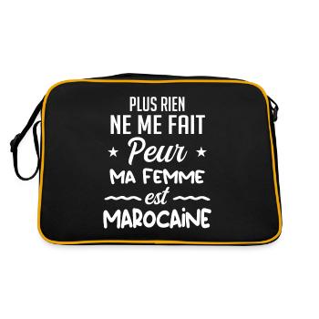 Rien ne me fait peur ma femme est Marocaine - Sac Retro - noir/or - Dos