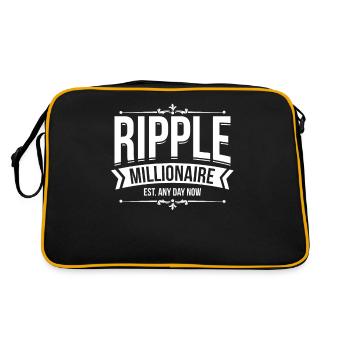 Ripple Millionaire Est Any Day Now Crypto - Retro Bag - black/gold - Back