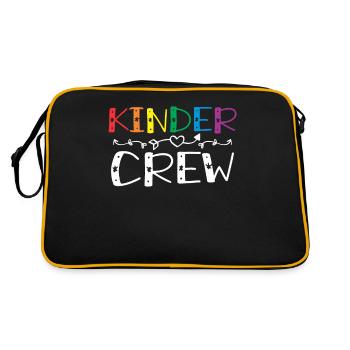 Kinder Crew 1st Day of Kindergarten Teacher - Retro Bag - black/gold - Back