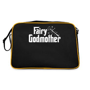 Fairy Godmother Zauberspruch Fantasy Geschenk - Retro Tasche - Schwarz/Gold - Hinten