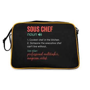 Noun Definition Nutrition pour Sous Chef - Sac Retro - noir/or - Dos