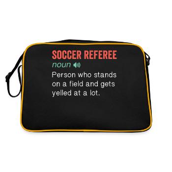 Noun Definition Nutrition for a Soccer Referee - Retro Tasche - Schwarz/Gold - Hinten