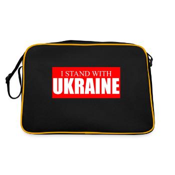 Ukraine Sieg - Retro Tasche - Schwarz/Gold - Hinten