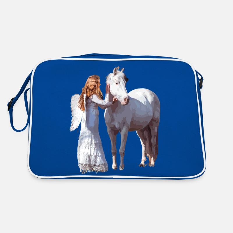 Cheval heureux avec ange Sac Retro