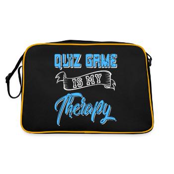 Retro Vintage Quiz Game Is My Therapy Awesome - Retro Bag - black/gold - Back