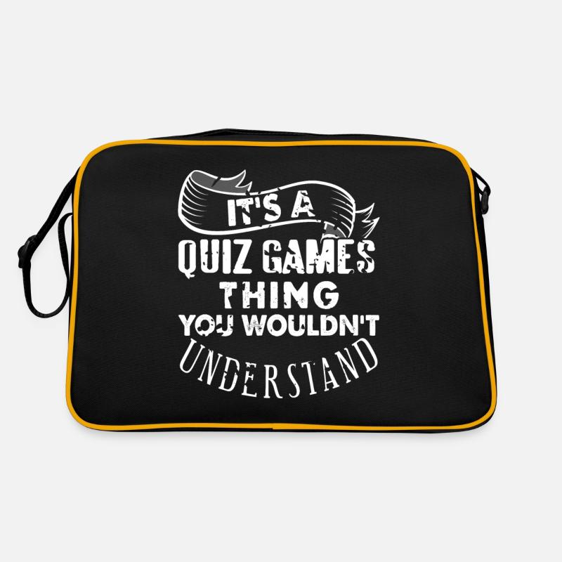 It's A Quiz Games Thing You Wouldn't Understand - Retro Tasche - Schwarz/Gold