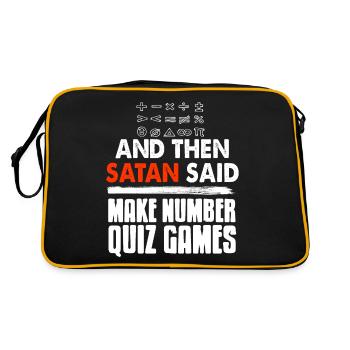 Then Satan Said Make Number Quiz Games Funny - Retro Bag - black/gold - Back