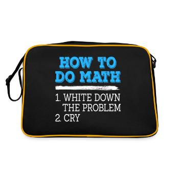 How To Do Math List Retro Vintage Funny T-Shirt - Retro Bag - black/gold - Back