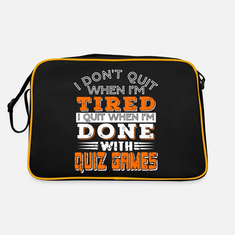 I Quit When I'm Done With Quiz Games Vintage Retro Tasche
