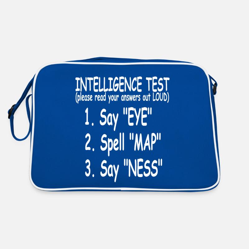 Funny Intelligence Test EYE MAP NESS Awesome Retro Bag