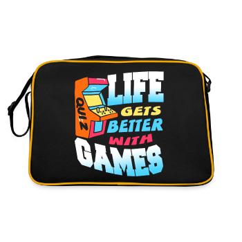 Life Gets Better With Games Retro Quiz Gamer - Retro Bag - black/gold - Back