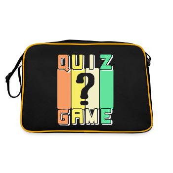 Awesome Retro Vintage QUIZ GAME Designs T-Shirt - Retro Bag - black/gold - Back