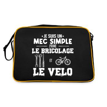bricolage clé molette et velo mec simple - Sac Retro - noir/or - Dos