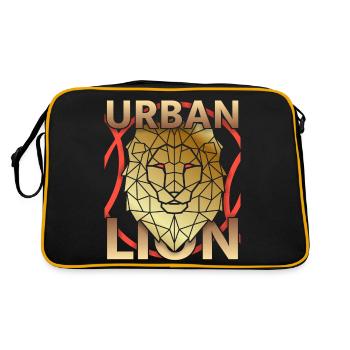 Drôle de Lion, Lion urbain, Lion d’or - Sac Retro - noir/or - Dos
