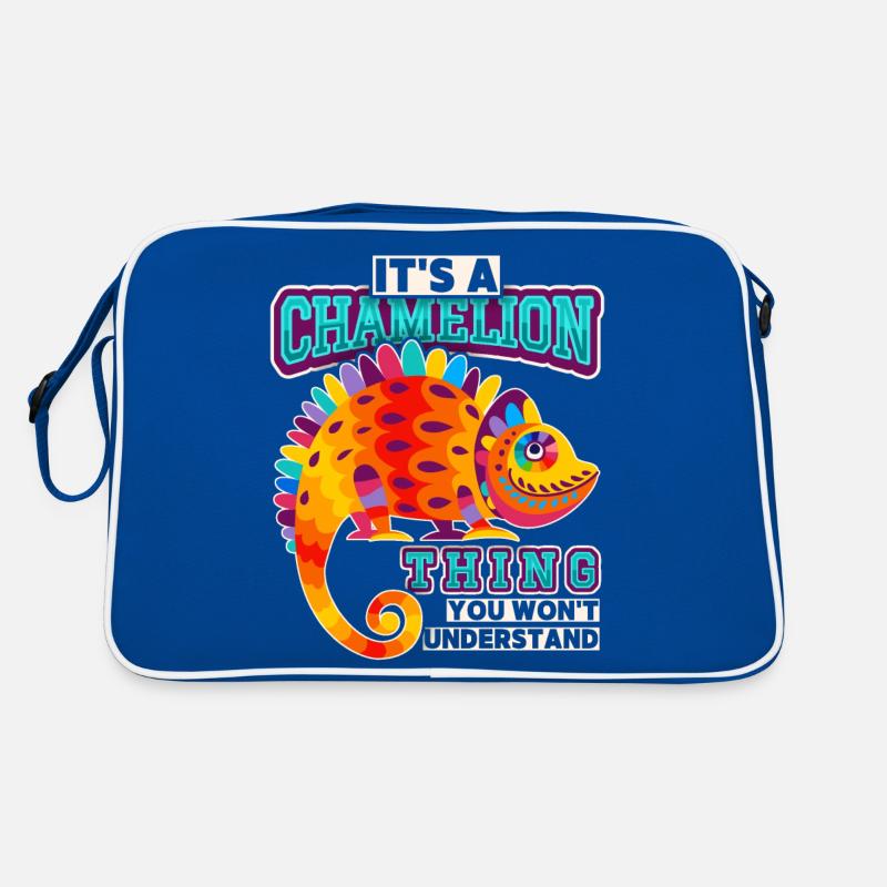 Chameleon, funny saying, It's-A-Chameleon-Thing Retro Bag