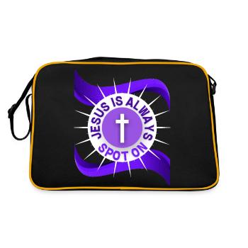 Jésus-Christ, Jésus-Christ, Parole, Typographie - Sac Retro - noir/or - Dos