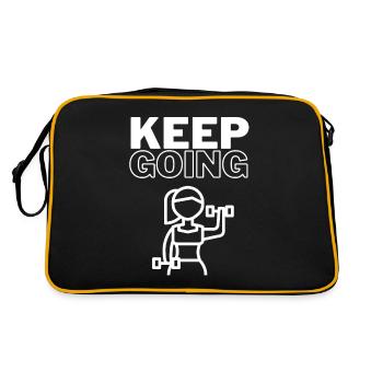 Keep Going - Retro Bag - black/gold - Back