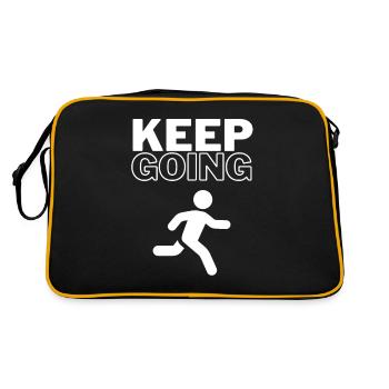 Keep Going - Retro Bag - black/gold - Back