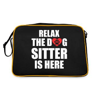 Détendez-vous Le dog sitter est ici Hundesitter Hund - Sac Retro - noir/or - Dos