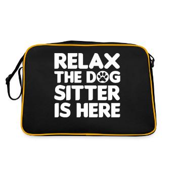 Détendez-vous Le dog sitter est ici Hundesitter Hund - Sac Retro - noir/or - Dos