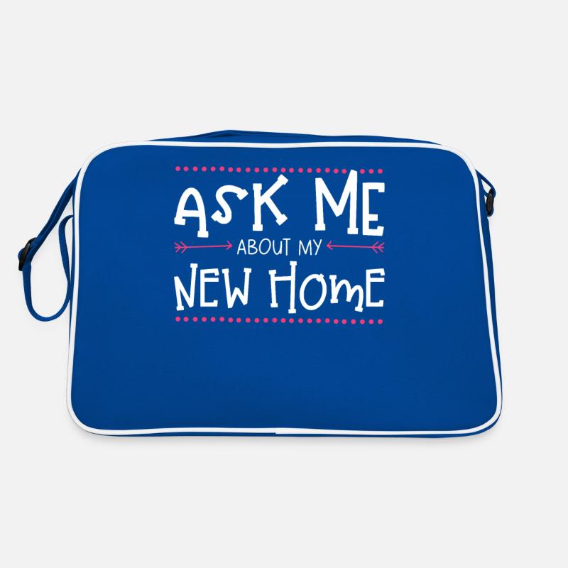 Frag Mich Über Mein Neues Zuhause Retro Tasche