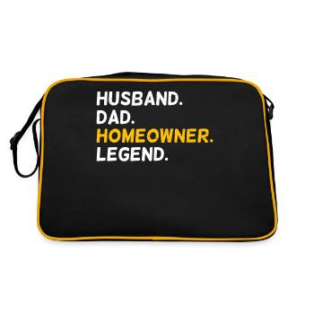 Husband Dad Homeowner Legend - Retro Bag - black/gold - Back