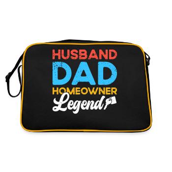Husband Dad Homeowner Legend - Retro Bag - black/gold - Back