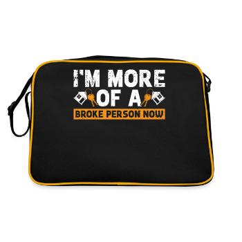 Je suis maintenant encore plus propriétaire en faillite - Sac Retro - noir/or - Dos