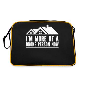 Je suis maintenant encore plus propriétaire en faillite - Sac Retro - noir/or - Dos