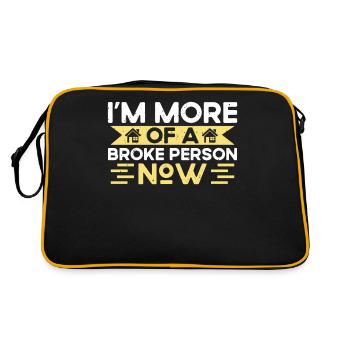 Je suis maintenant encore plus propriétaire en faillite - Sac Retro - noir/or - Dos