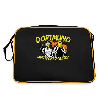 Dortmund und nicht anders UPDATE - Retro Tasche - Schwarz/Gold - Hinten