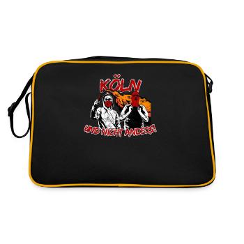 Köln und nicht anders UPDATE - Retro Tasche - Schwarz/Gold - Hinten