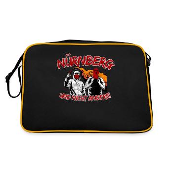 Nürnberg und nicht anders UPDATE - Retro Tasche - Schwarz/Gold - Hinten