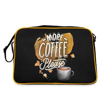 Coffee, coffee drinker funny coffee saying - Retro Bag - black/gold - Back