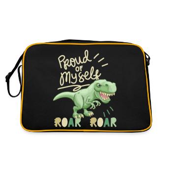 Motivation Inspiration, Dire avec Dinosaur - Sac Retro - noir/or - Dos