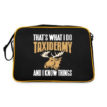 C’est ce que je fais taxidermie et je sais des choses thé - Sac Retro - noir/or - Dos