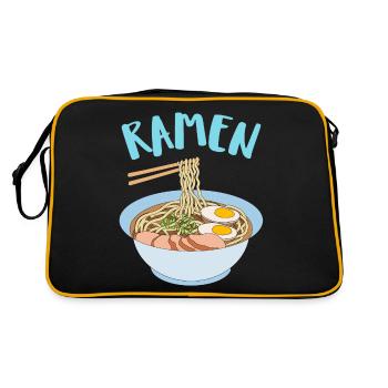 Ramen Japon Pâtes Kawaii - Sac Retro - noir/or - Dos