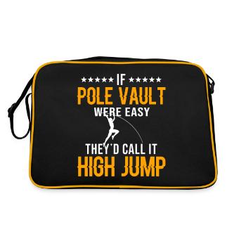 Si le saut à la perche était facile, ils le feraient - Sac Retro - noir/or - Dos