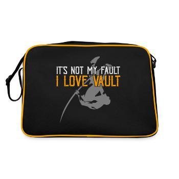 Ce n’est pas de ma faute si j’adore sauter au saut à la perche - Sac Retro - noir/or - Dos