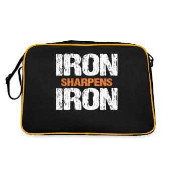Iron Sharpens Iron Christian Workout Iron - Retro Bag - black/gold - Back